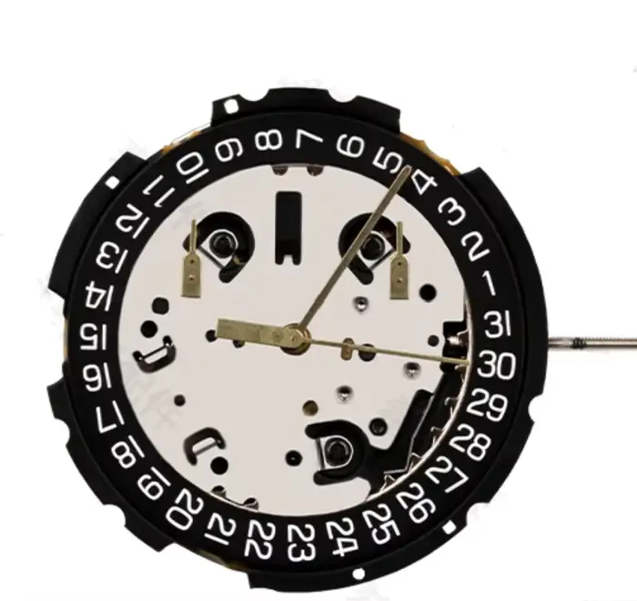 Swiss ETA G10.212 V8 mouvement à Quartz date noire à 4 nouvelles pièces de rechange de mouvement de 