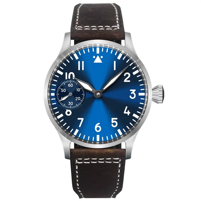 Montre pour homme Corgeut de luxe avec verre saphir, cadran de 42 mm, mouvement à remontage manuel S