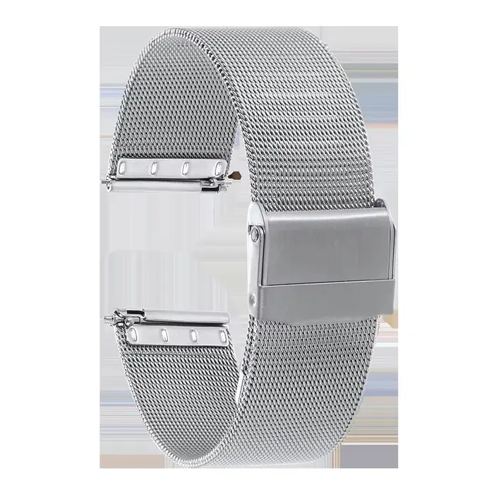 Bracelet Milanese à dégagement rapide 18mm 20mm 22mm pour montre, noir, or, argent, maille 0.4mm en