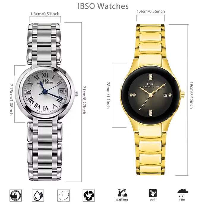 Montre-bracelet en acier inoxydable pour femme