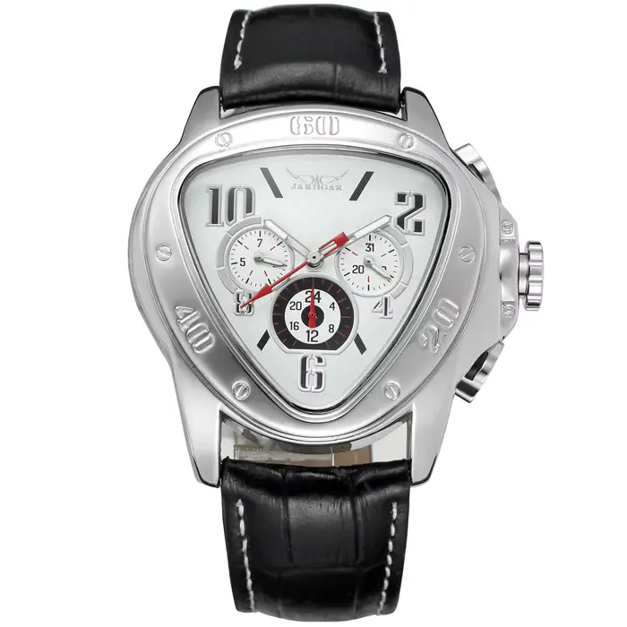 Montre mécanique à trois yeux et six aiguilles pour hommes et femmes