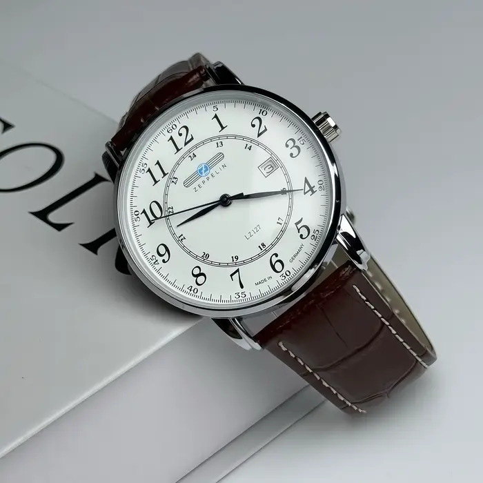 Nouveau Zeppelin Hindenburg série balayage deuxième quartz hommes rétro affaires montre décontractée