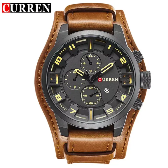 Nouvelles montres CURREN marque de luxe hommes montre bracelet en cuir mode Quartz-montre sport décontracté montre-bracelet Date horloge Relojes 8225