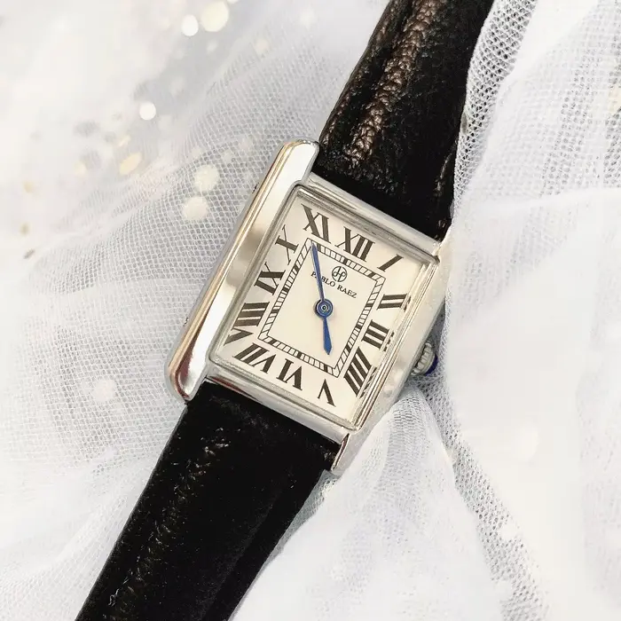 Pablo Raez hommes femmes Couple montre à Quartz Rectangle carré chiffres romains Orologio dames de luxe nouvelle montre-bracelet classique homme horloge