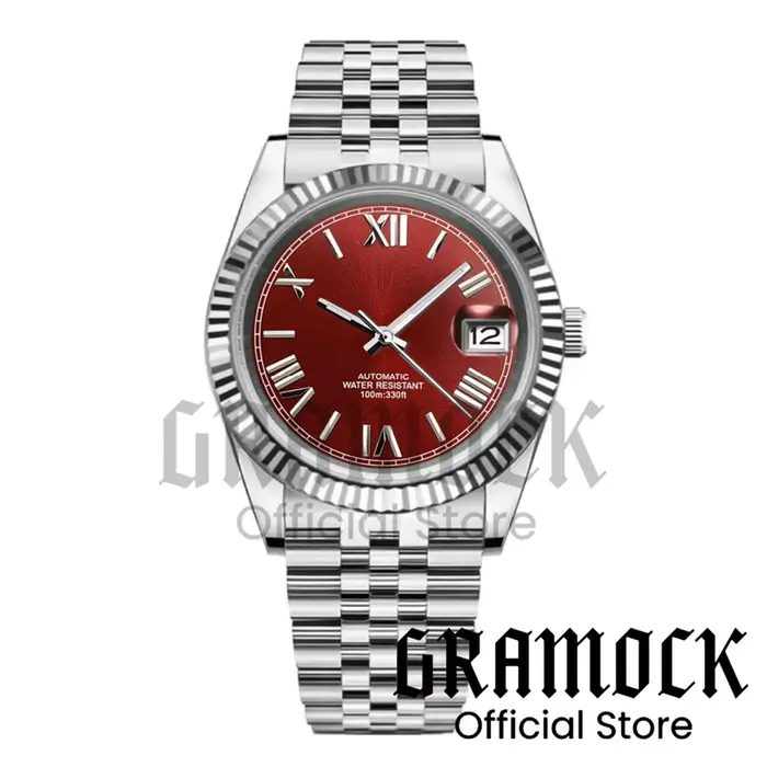 Gramock – montre de luxe bicolore en or Rose pour hommes, numéro romain 36MM 39MM, verre saphir, aci