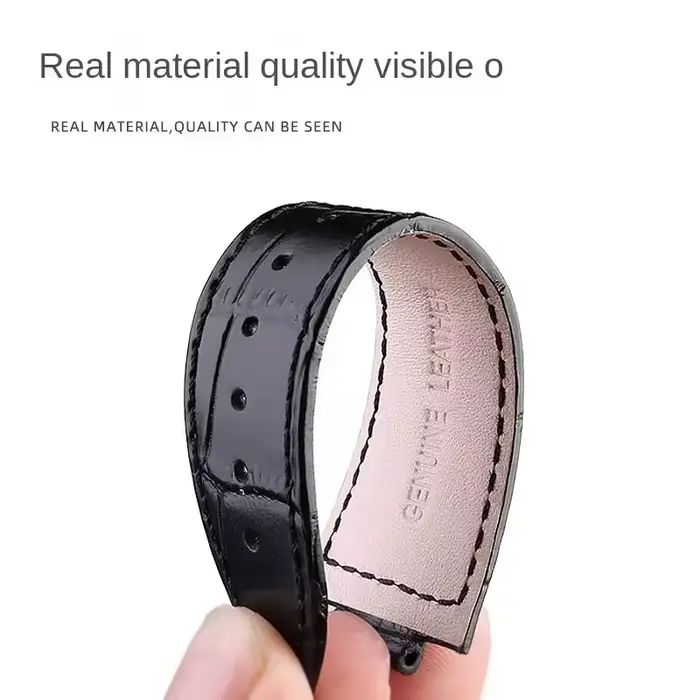 Bracelet de montre en cuir véritable pour Tissot 1853 série Prx Super Player T137.410 T137407