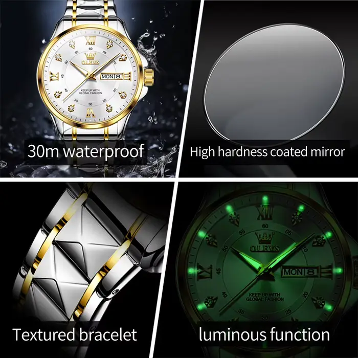 Montre OLEVS 2906 de luxe originale pour homme