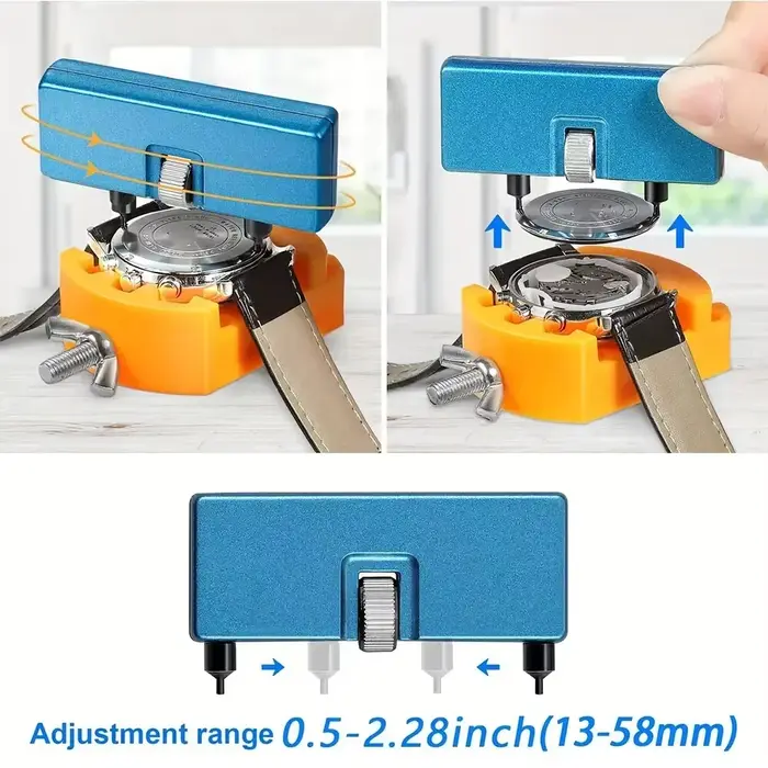 Outils de réparation de montre professionnel kit 12 pièces clé de démontage réglable pour horlogers et amateurs occasions spéciales
