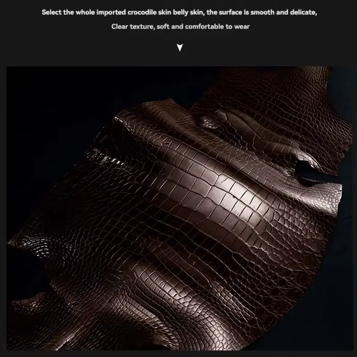 Bracelet en peau de crocodile véritable pour homme et femme