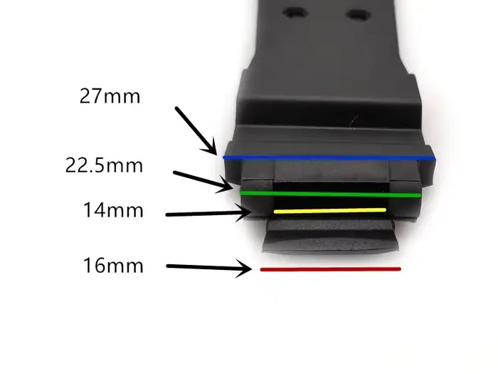 Bracelet pour Casio G-SHOCK GW-A1100 GW-A1000 GW-4000 GA-1000/1100 G-1400 hommes noir étanche Sport Silicone résine