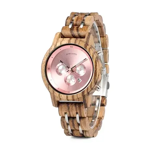 BOBO BIRD-Montre-bracelet en bois et métal pour femme