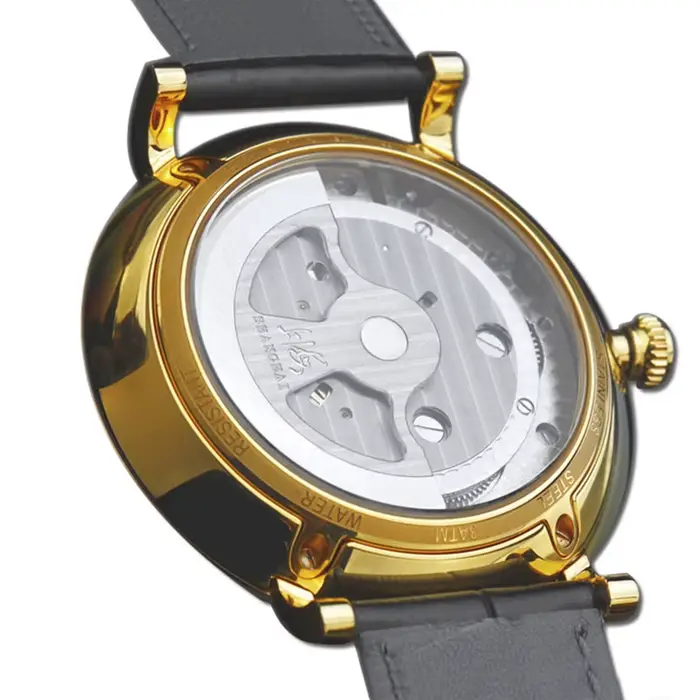 Montre mécanique pour homme Shanghai Watch THE BUND Collection automatique rotor central dôme céleste acier inoxydable cuir pour occasions spéciales