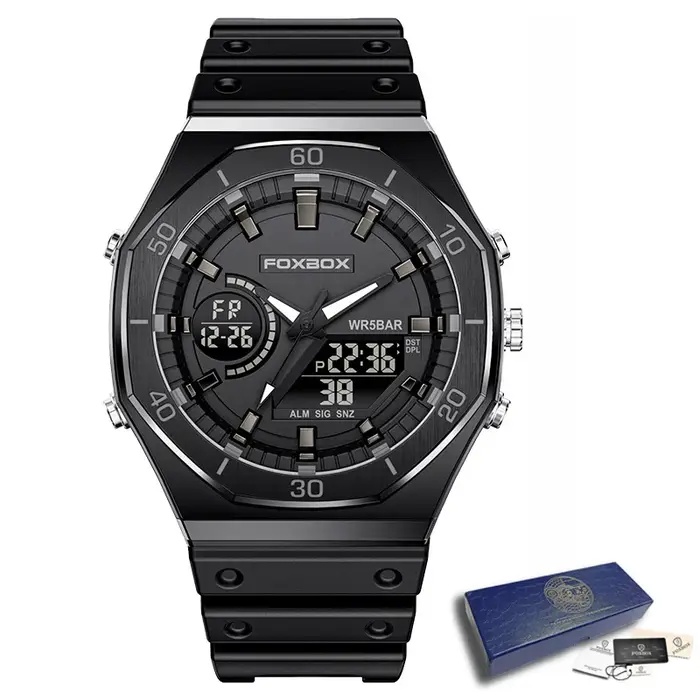 Montre-bracelet à quartz chronographe étanche pour homme