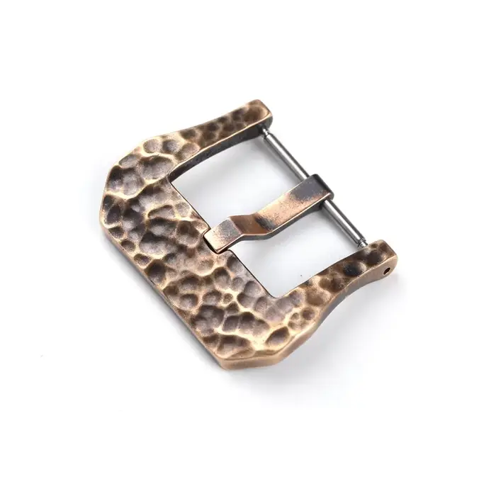 Bracelet en cuir et caoutchouc pour montre, accessoires en bronze, 20mm, 22mm, 24mm, 26mm, laiton ma