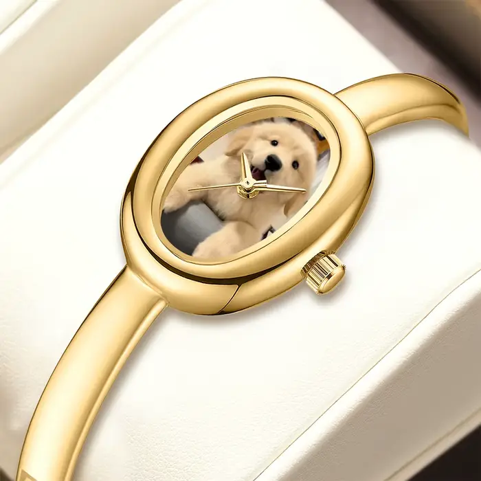 Montre-bracelet personnalisable pour femme avec image unique style mode et décontracté résistante à l'eau pour diverses occasions