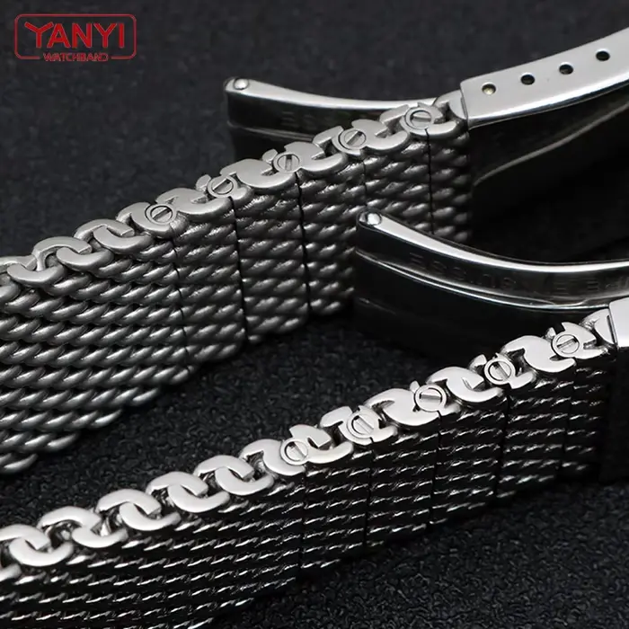 Bracelet de montre en acier inoxydable 316L pour hommes