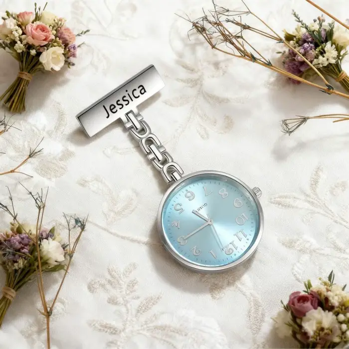 Montre de poche personnalisée avec nom pour infirmières, montre d'infirmière personnalisée avec nom,