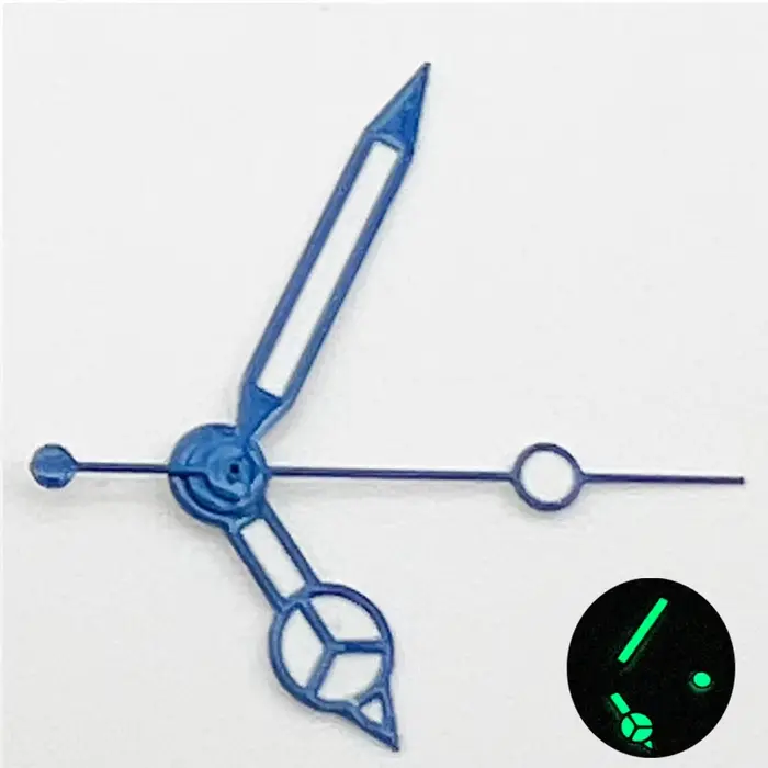 Aiguilles de montre lumineuses Richus en bleu et vert pour mouvements NH35 et NH36 pour femmes et hommes occassions spéciales