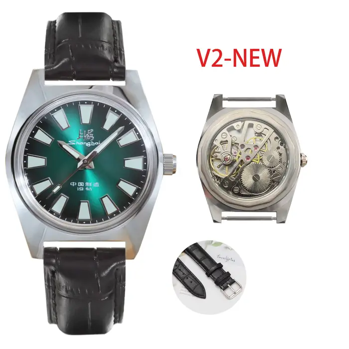 Montre mécanique pour homme 7120, design Bauhaus, 36 mm, remontage manuel, étanche, Shanghai, usage 