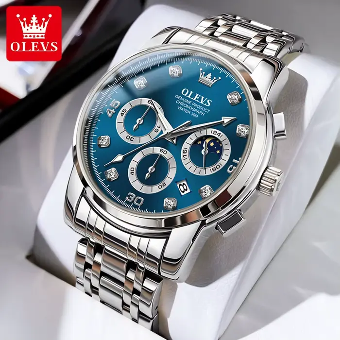Montre de marque OLEVS, tendance, personnalisée, étanche, lumineuse, à quartz, pour homme, 2889
