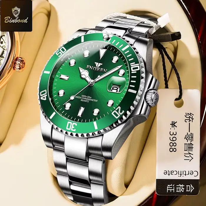 FNGEEN Top marque de luxe mode plongeur montre hommes 30 M étanche Date horloge Sport montres