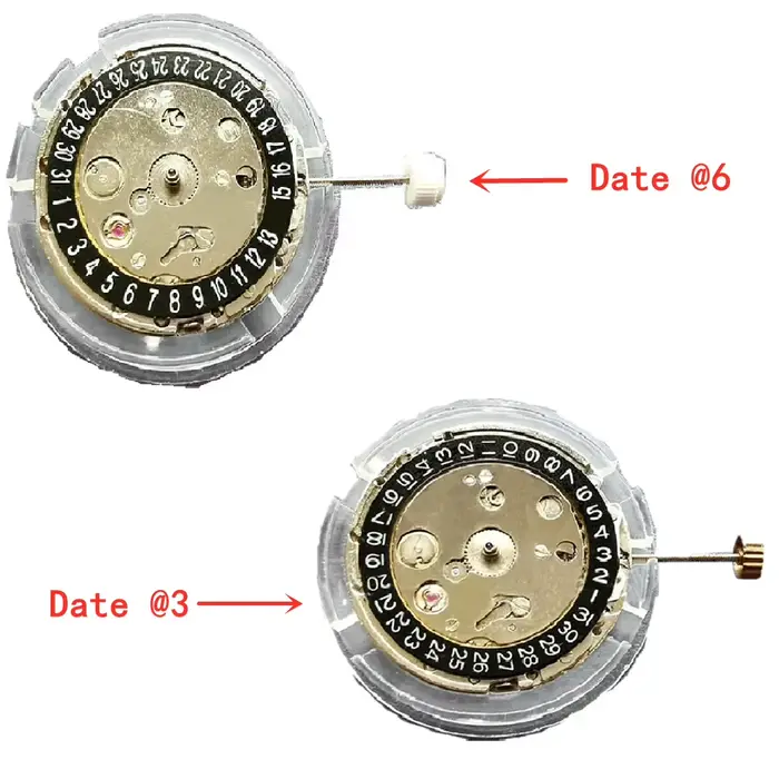 2813 mouvement de montre 3 aiguilles calendrier unique mouvement mécanique automatique Date à 3/6 heures pour 2815 pièces de réparation de montre