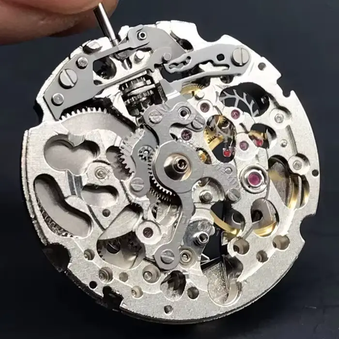 Miyota 8N24 mouvement mécanique automatique argent classique squelette mécanisme