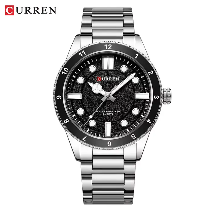 CURREN 8450 montre à Quartz pour hommes affaires bleu vert horloge affichage analogique bracelet en acier inoxydable montres pour homme