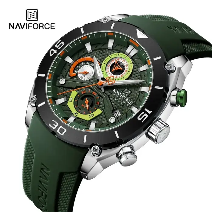 NAVIFORCE montre de Sport pour hommes montre-bracelet à Quartz étanche chronographe horloge militaire avec lumineux Reloj Hombre cadeau masculin 2024