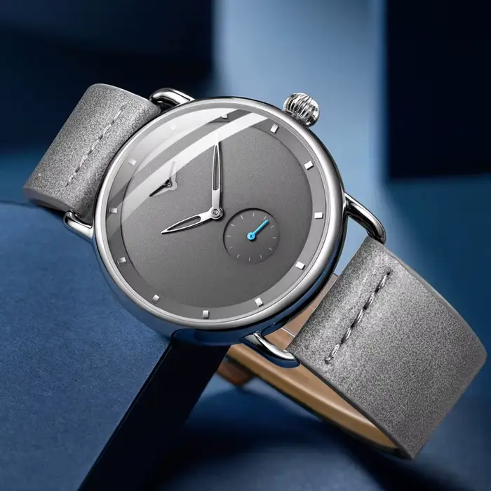Montre décontractée hommes marque ONOLA montre-bracelet à quartz simple étanche en cuir homme