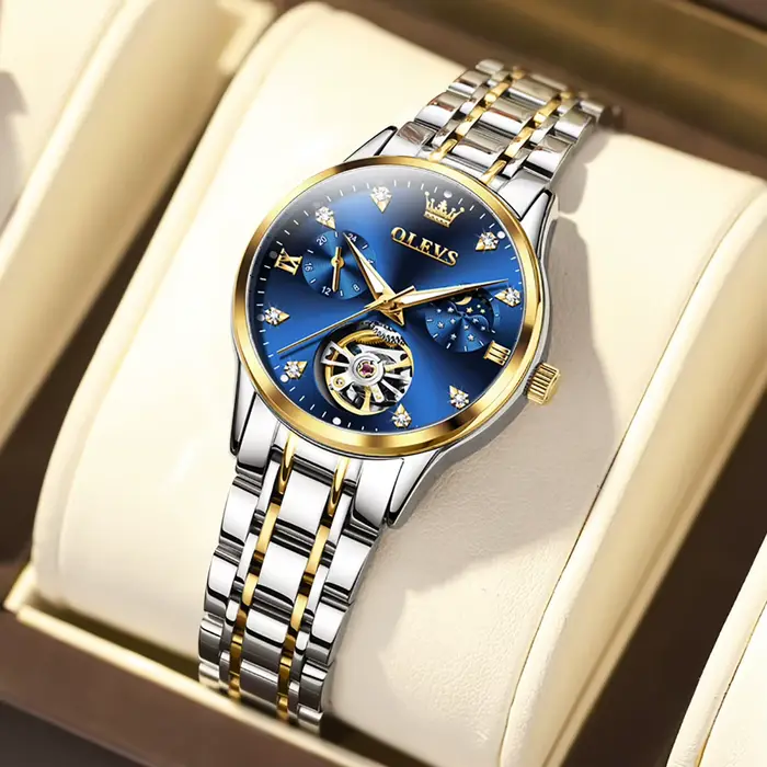 OLEVS montres pour femmes de luxe Tourbillon Style Original automatique montre mécanique pour femme 