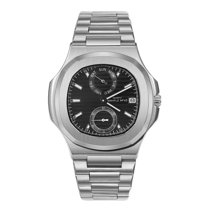 Montres NAVIFLZ NFVZ, marque de luxe, montre en acier inoxydable pour homme, chronographe à quartz m