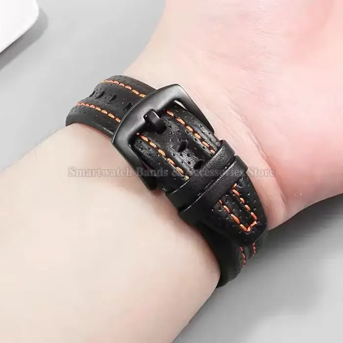 Bracelet de montre en cuir 15x27mm pour Seiko SNL029P2 021P1 SNA595P2 SNL017P1