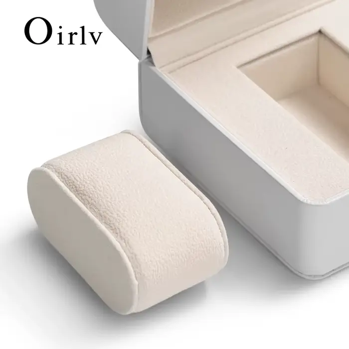 Oirlv Boîte de montre en cuir : extérieur premium avec doublure en daim – Mallette de rangement à fente unique pour montres (options de couleur noir/blanc)