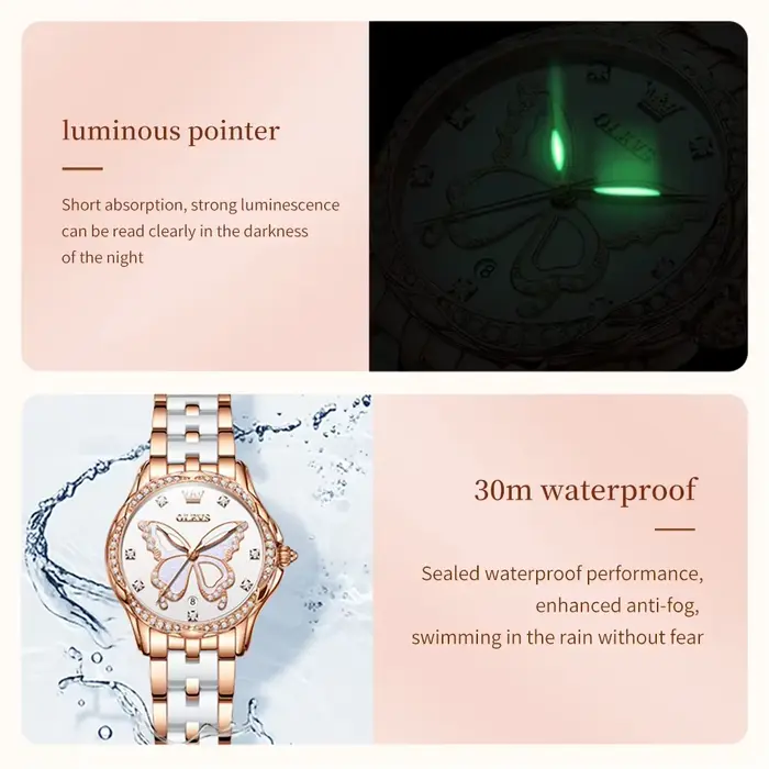 Montre à quartz en céramique pour femme