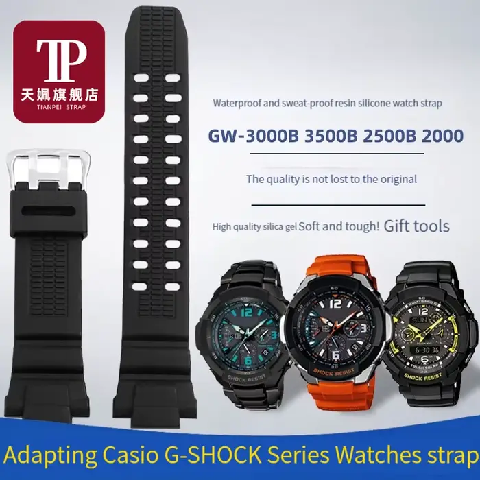 Bracelet de montre en Silicone pour Casio G-SHOCK série Aviation 5121 GW-3000B/2500/2000B/BD GW-3500B