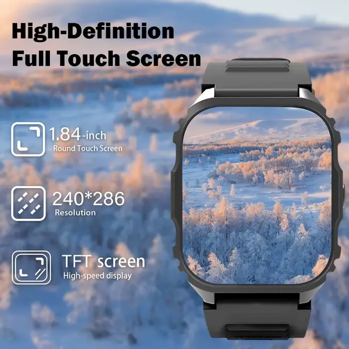 Montre Connectée ERUN Sportive avec Assistant Vocal Alexa et Modes Multisports pour Hommes Occasions Spéciales Activités Physiques