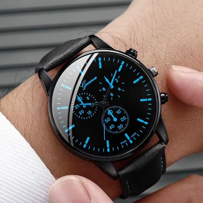 Montre Chronographe Homme GENEVA à Trois Aiguilles