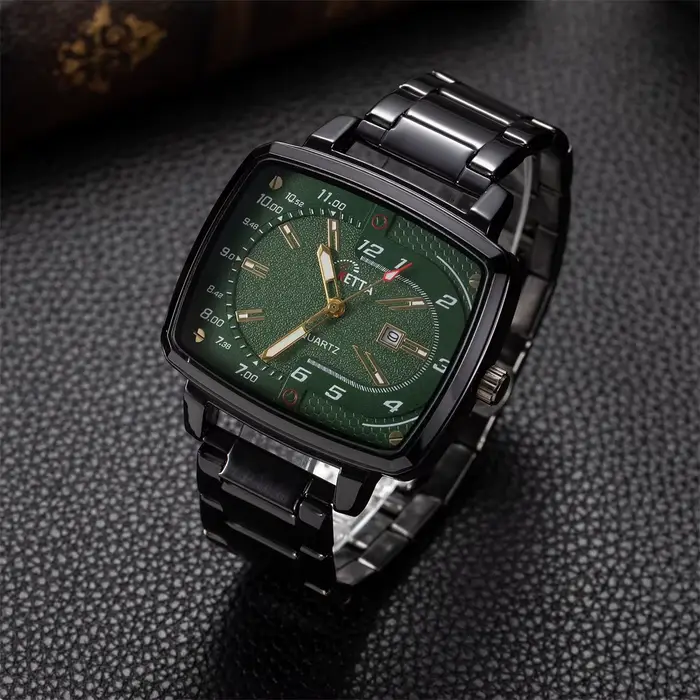 KETTA nouvelles montres d'affaires de loisirs pour homme veilleuse fonction calendrier cadran carré étanche montre à Quartz pour hommes reloj hombre