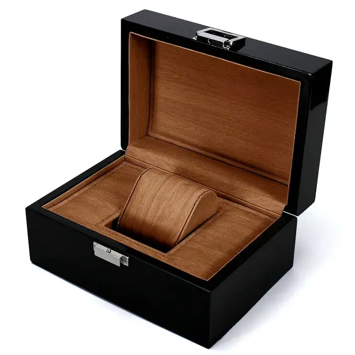 Boîtier de montre en bois avec serrure