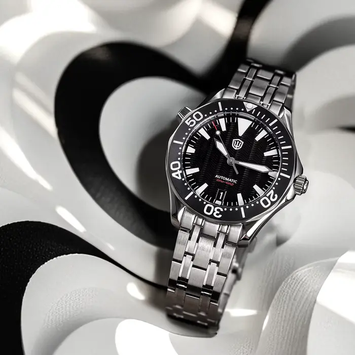 Watchdives 39mm montre WD007ST NTTD NH35 mouvement automatique bombé saphir C3 montres lumineuses 200M étanche hommes