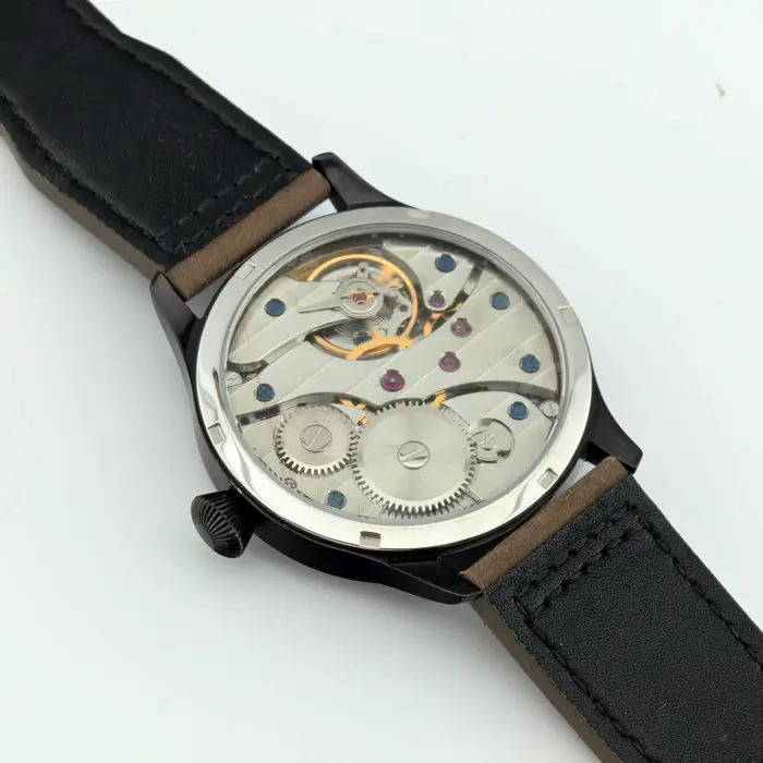 CORGEUT 44mm hommes en cuir lumineux mécanique remontage manuel montre 17 bijoux ST3600 mouvement Sport montre-bracelet reloj hombre