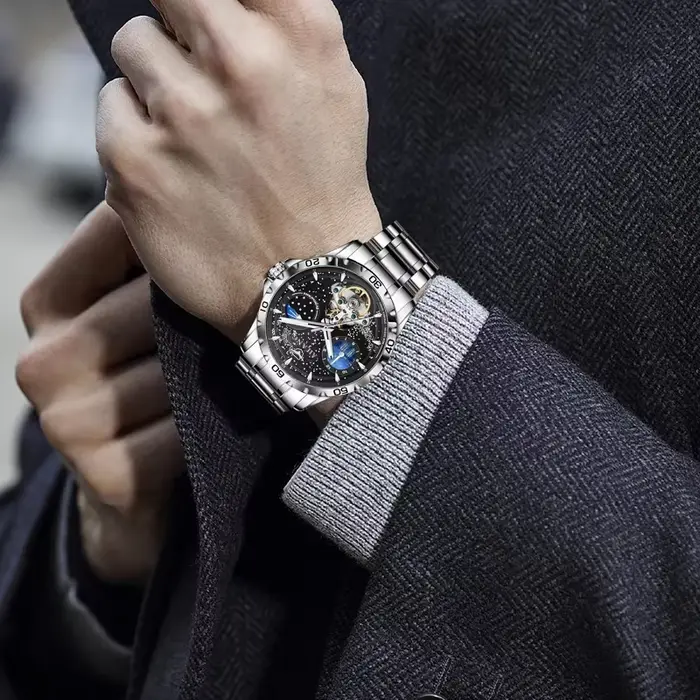 AILANG 2026 Nouvelles Montres Automatiques Mécaniques Étanche à Cadran Ciel Étoilé