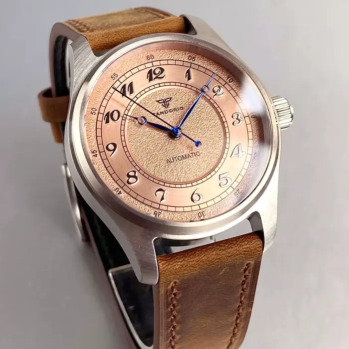 Tandorio 39mm pilote rétro titane mis5 8215/PT5000 mouvement montre mécanique pour hommes 200m étanche verre saphir
