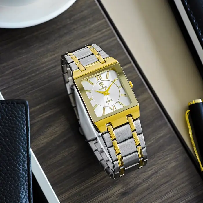 Montre-bracelet Liebig en acier inoxydable élégante pour homme et femme résistante à l'eau pour diverses occasions spéciales