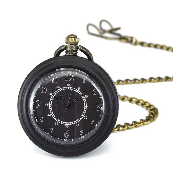 Montre de poche en bois