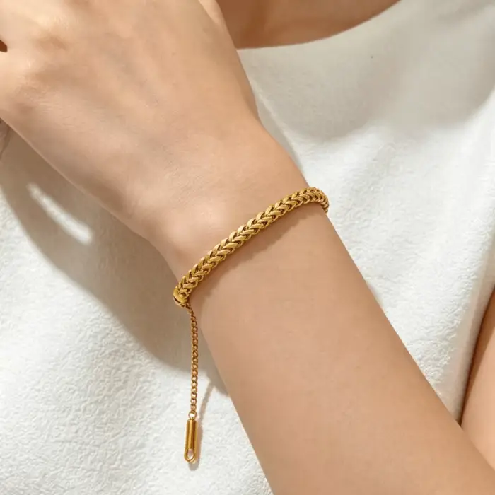 Bracelet ajustable exquis à nœud coulissant