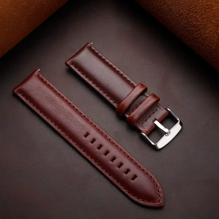Bracelet de montre en cuir véritable à dégagement rapide, 18mm 20mm 22mm 24mm 26mm, noir et marron,