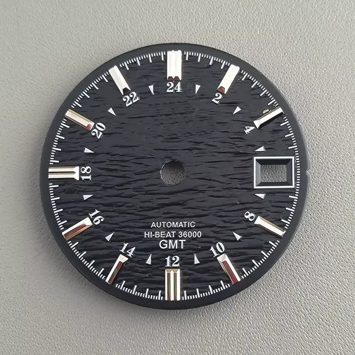 Cadran NH34 28.5mm GS, surface ondulée modifiée GMT