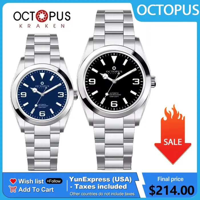 Montre pour homme Octopus Kraken 36 mm